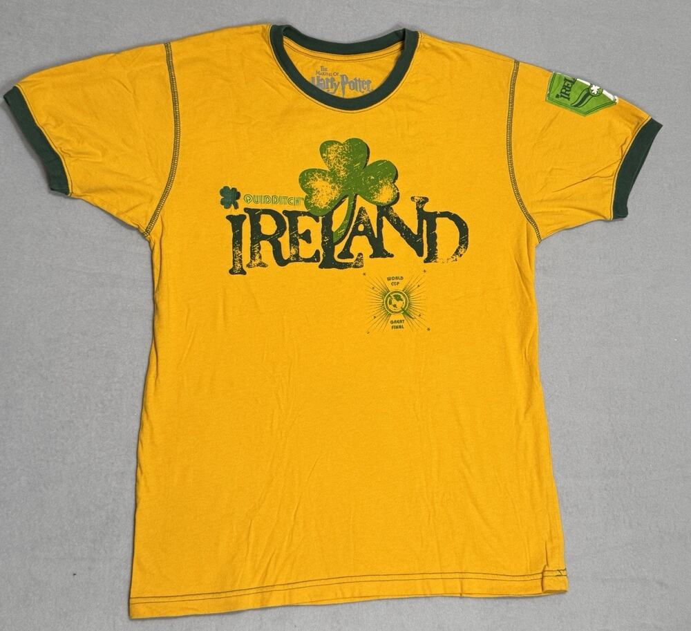 Harry Potter London Studios Ireland Quidditch Ringer T-Shirt Official Merch M